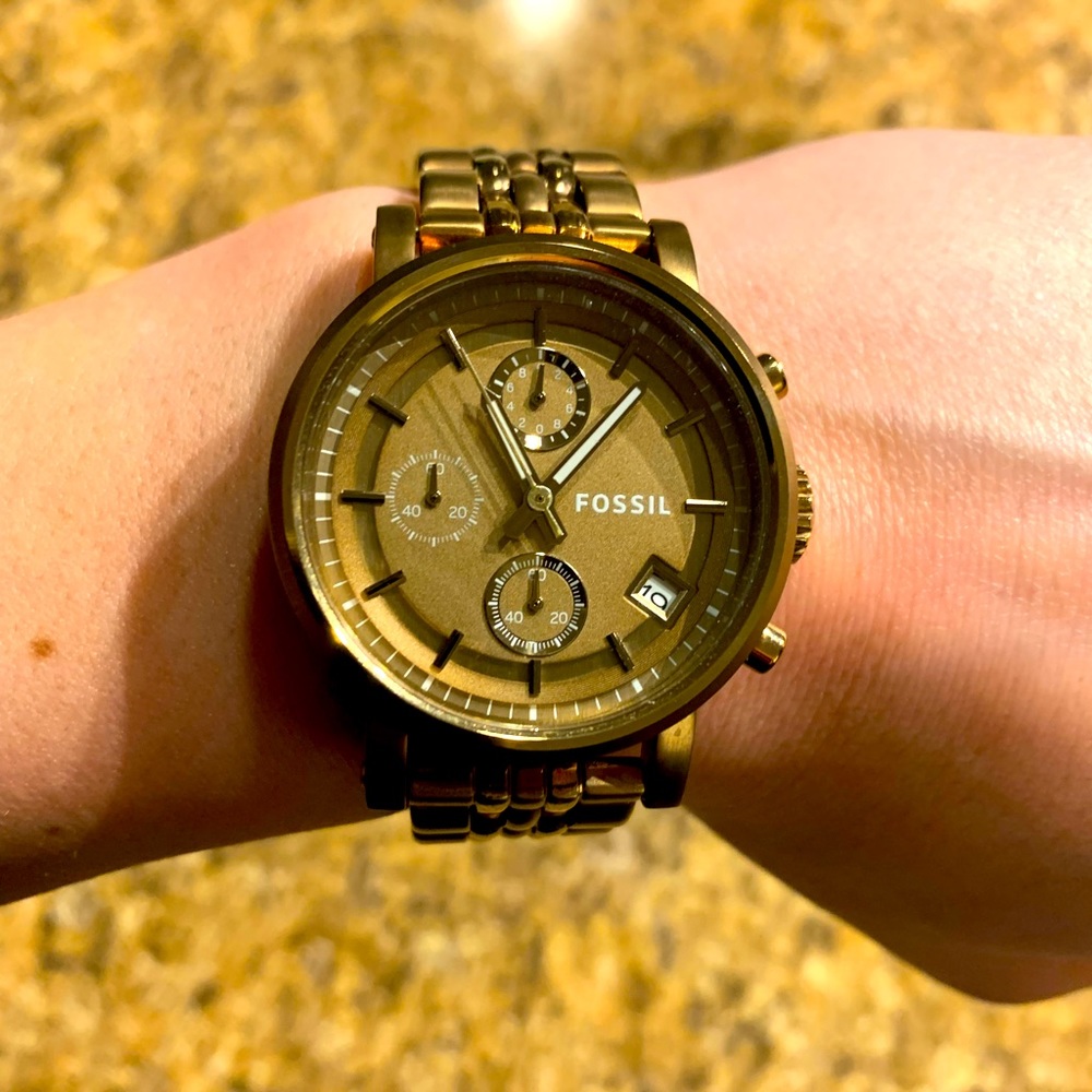 Bronze fossil watch